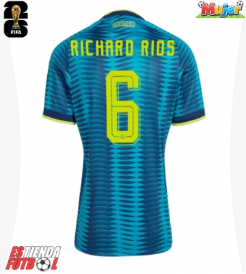 Colombia Richard Rios #6 Segunda Equipación Mujer Mundial 2026 Manga Corta